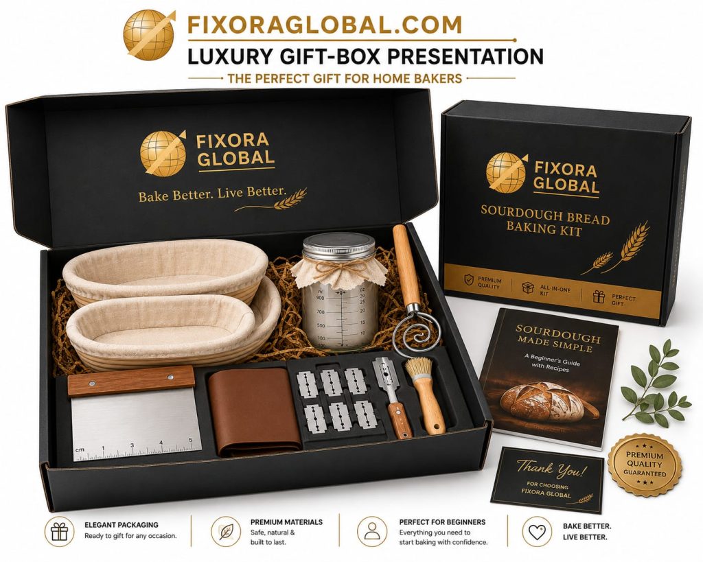 Fixora Global Premium Sourdough Bread Baking Kit - luxury gift box presentation